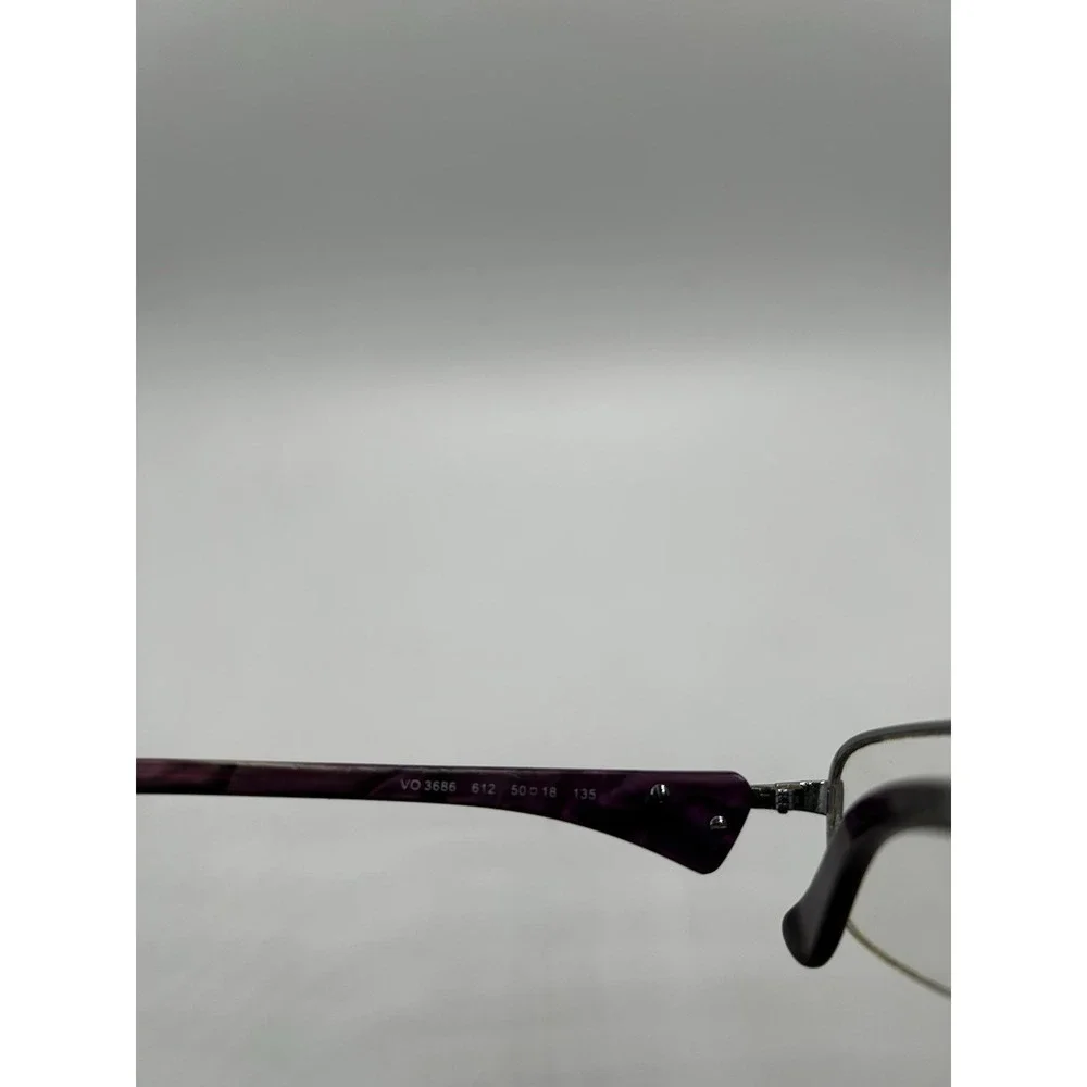 Vogue VO 3686 612 Purple Eyeglasses‎ Frames 50-18-135 Semi-Rimless w/ Case